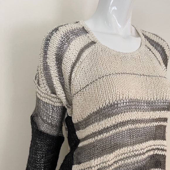 HELMET LANG Knitted Silk and Alpaca-Blend Sweater - Picture 4 of 11